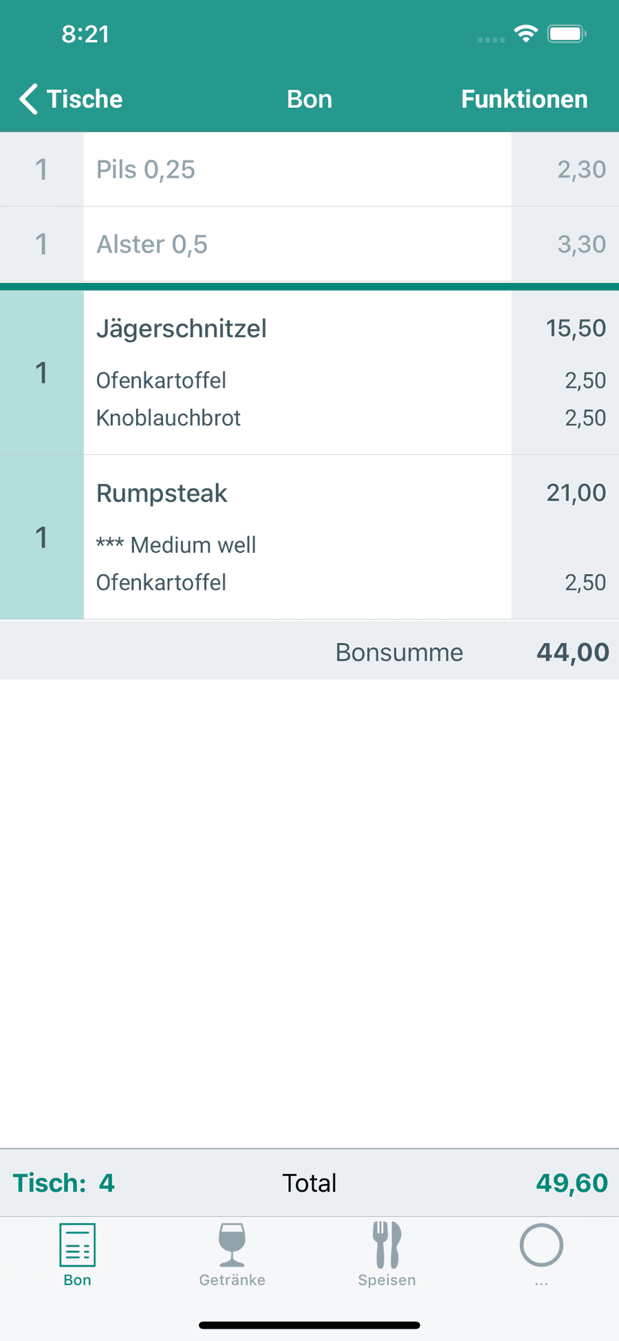 Vectron MobileApp Ansicht 5