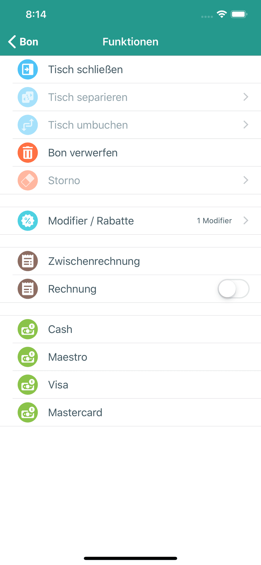 Vectron MobileApp Ansicht 6