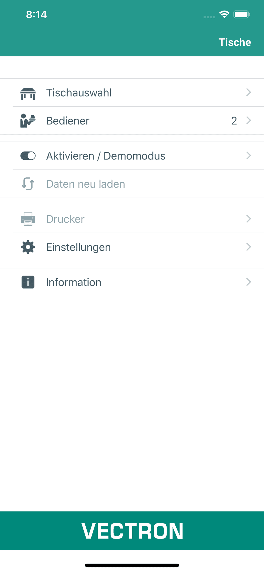 Vectron MobileApp Ansicht 7