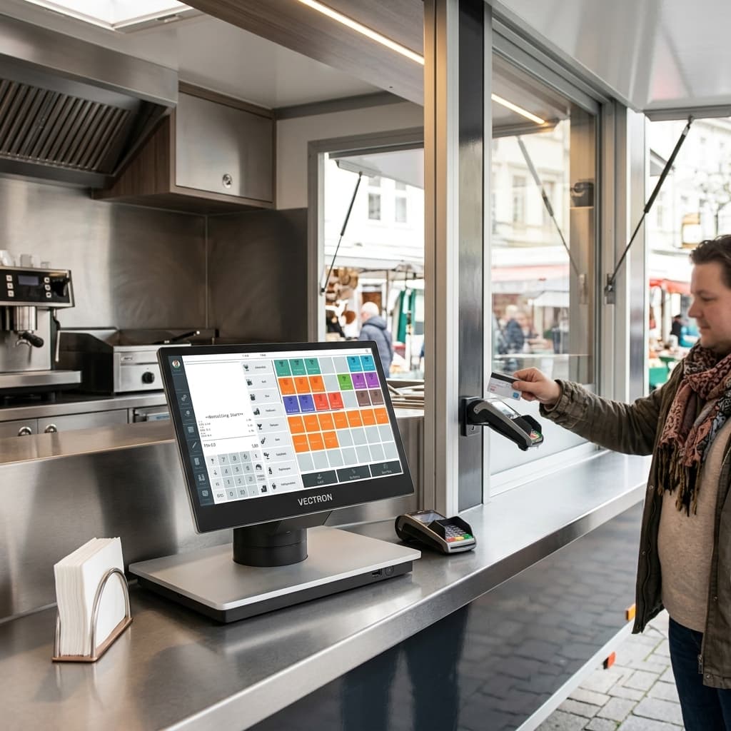Mobiles Kassensystem im Einsatz bei einem Foodtruck