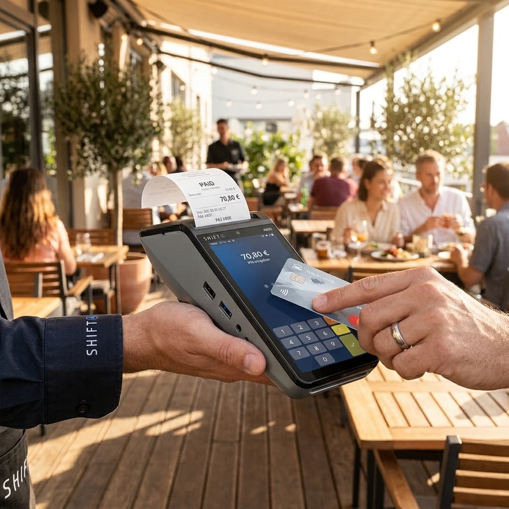 Der lebhafte Biergarten